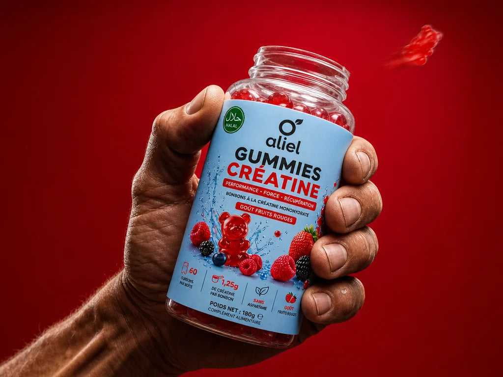 Close-up product photograph, 4:3 aspect ratio. A powerful athletic hand with visible veins and callu