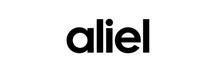 Minimal typographic wordmark logo: the text 'aliel' in bold modern sans-serif font, all lowercase, b